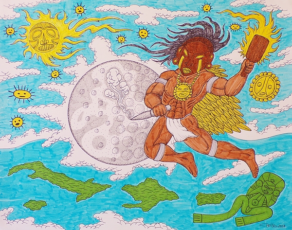 Yucahu Created The Moon Zip Pouch