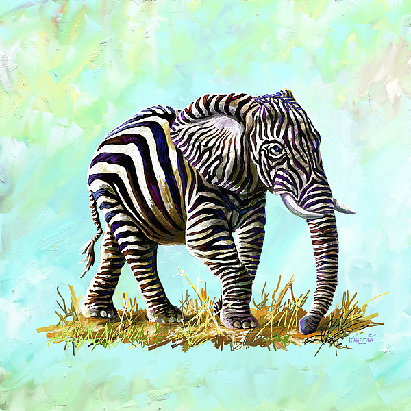 Zebraphant Painting