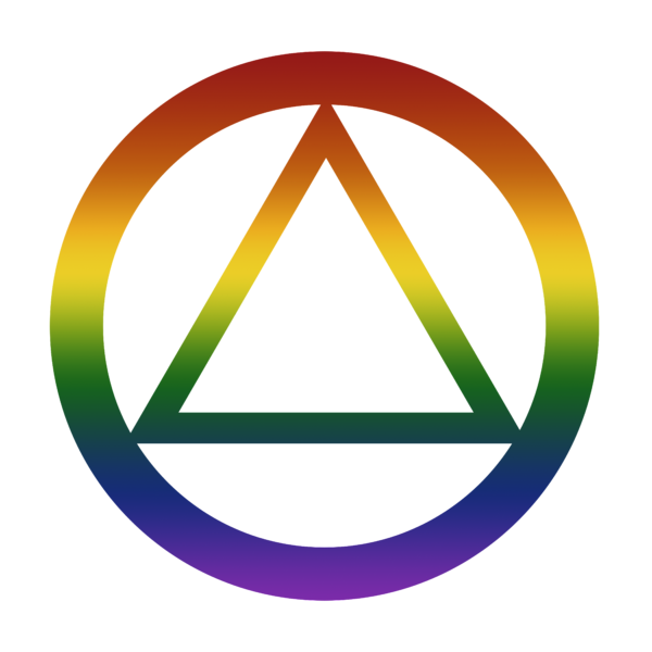 Alcoholics Anonymous Rainbow Pride Symbol T-Shirt for Sale by Recovery Gift