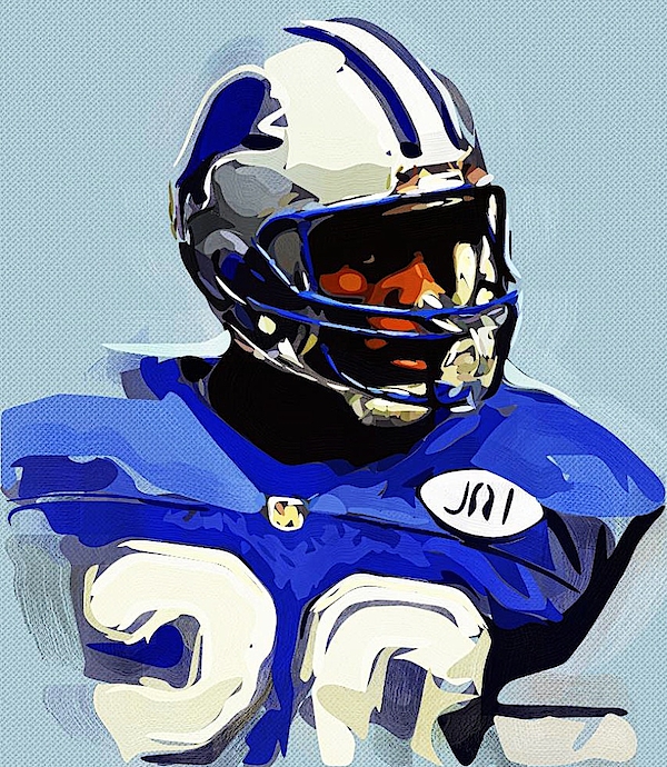 Barry Sanders - Detroit Lions HOF RB Kids T-Shirt by Bob Smerecki - Pixels