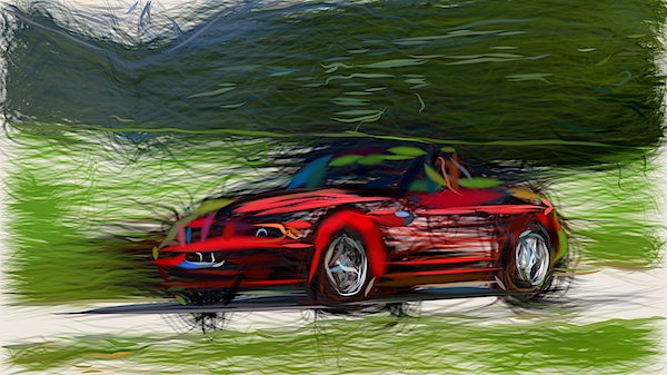 Bmw Z3 Roadster Draw Yoga Mat For Sale By Carstoon Concept