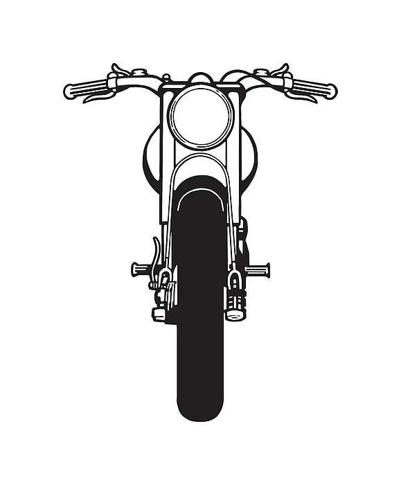 Front View of Motorbike #1 Sticker by CSA Images - Fine Art America