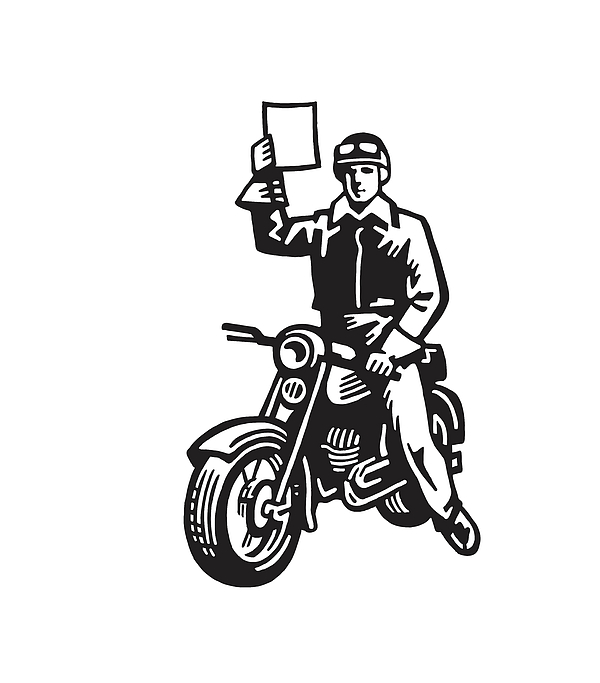 Man on a Motorcycle #1 Sticker by CSA Images - Fine Art America