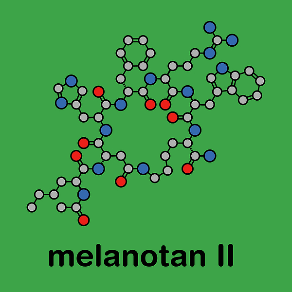 Melanotan II Synthetic Tanning Drug Molecule 1 Greeting Card by