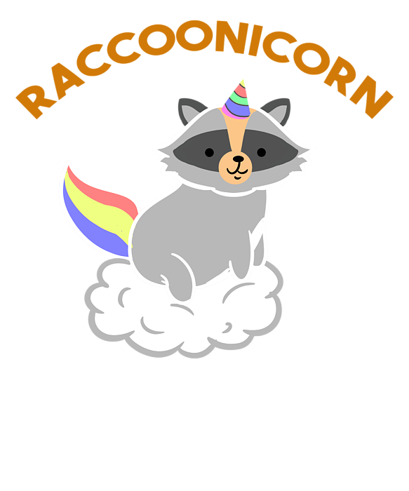 Raccoonicorn Raccoon Racoon Unicorn Trash Panda Canvas Print