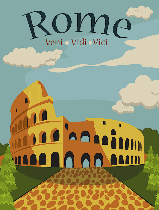 Veni Vidi Vici Classic Round Sticker