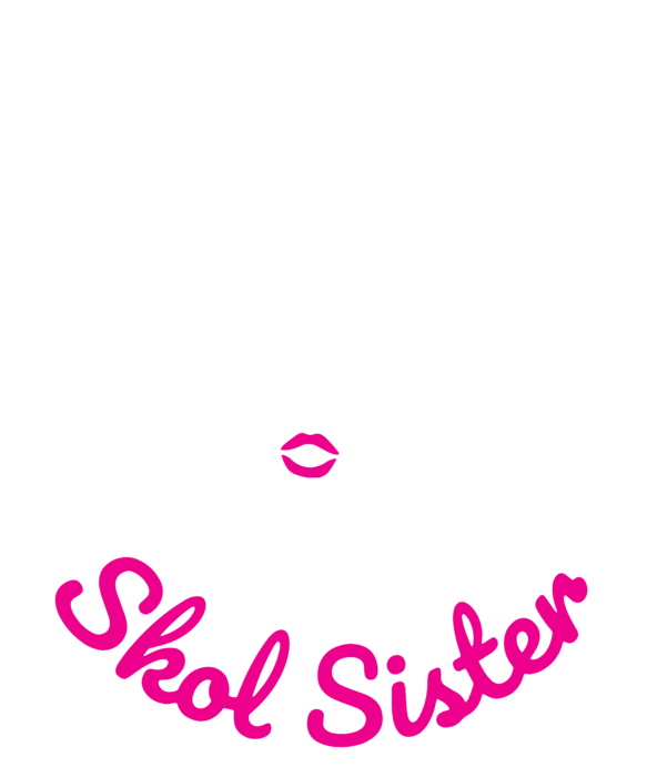 SKOL Sister Black V-neck T-shirt