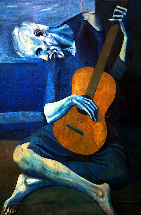 The Old Guitarist By Pablo Picasso Man's T-Shirt Tee