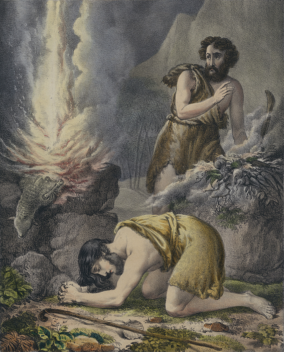 The Sacrifice Of Cain And Abel Beach Sheet By Siegfried Detler Bendixen Pixels 