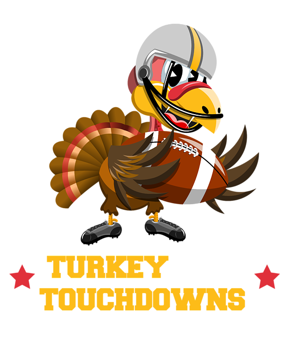 Touchdowns Football Men Boys Thanksgiving Turkey - Touchdowns Football  Thanksvigiving - Posters and Art Prints