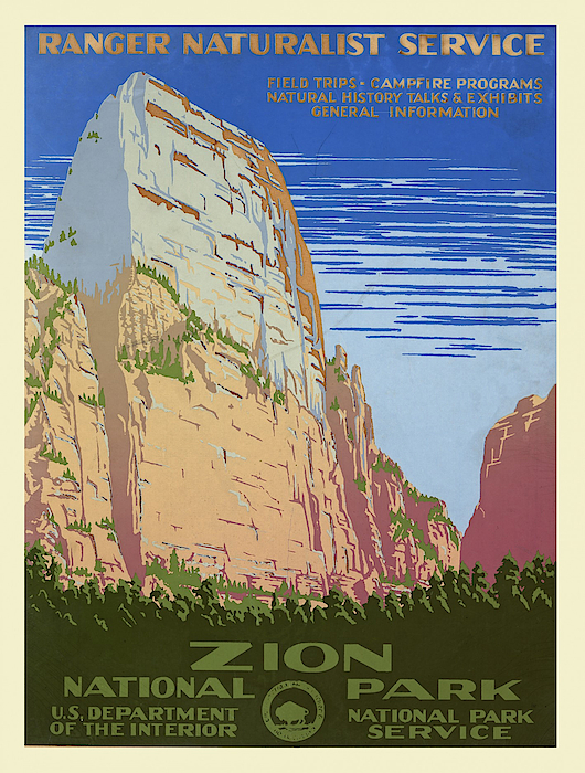 Vintage Images - Vintage poster - Zion National Park