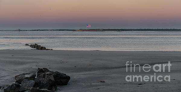 Salty Shores Sunrise Over Fort Sumter Photograph
