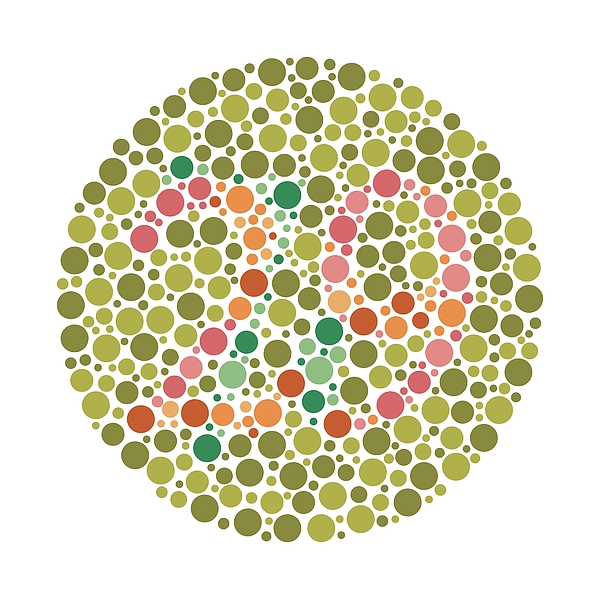 Colour Blindness Test Chart Greeting Card by Chongqing Tumi Technology ...