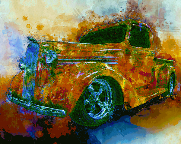 1936 Dodge Pickup Truck Street Machine Dream Digital Art