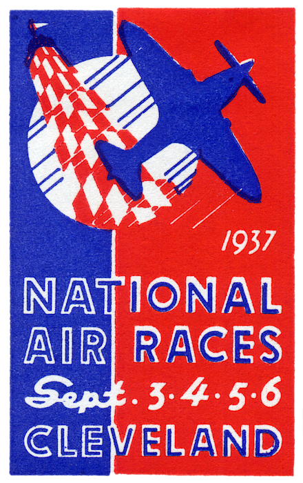 1937 NATIONAL AIR RACE WATER TRANSFER DECAL 