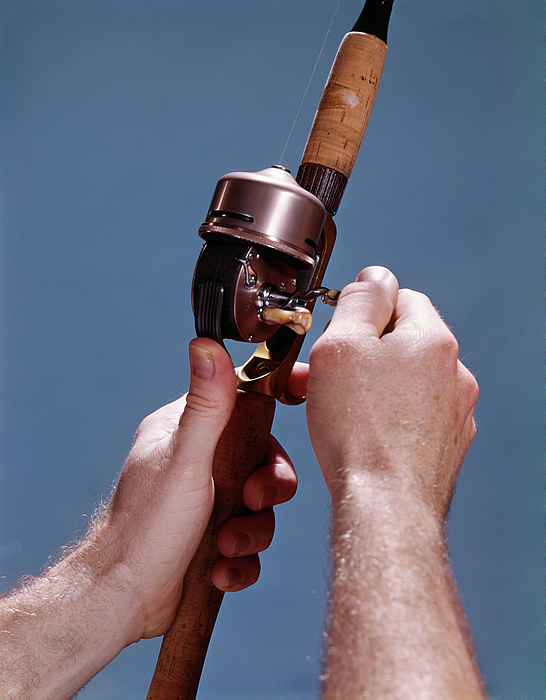1960s Male Hands Holding A Fishing Rod Fleece Blanket by Vintage Images -  Pixels