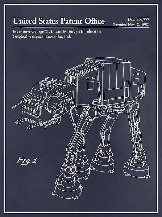 Star Wars Set Antique Paper Patent Print Coffee Mug by Greg Edwards - Pixels