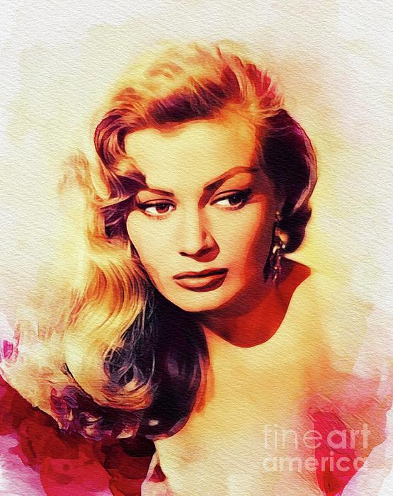 Anita Ekberg, Vintage Actress Beach Towel by Esoterica Art Agency - Pixels