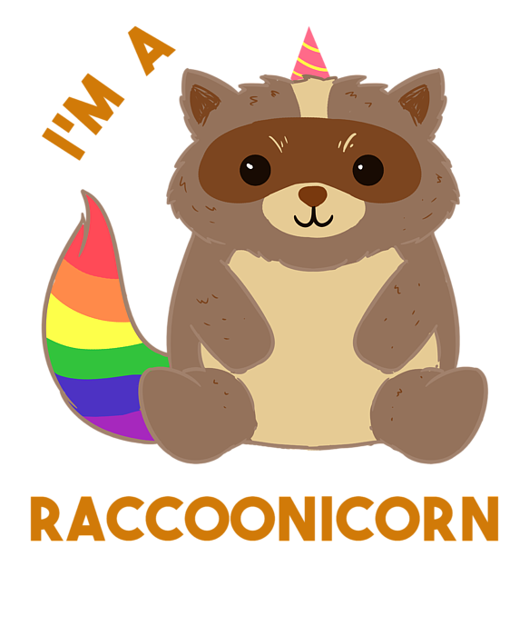 Raccoonicorn Raccoon Racoon Unicorn Trash Panda Canvas Print