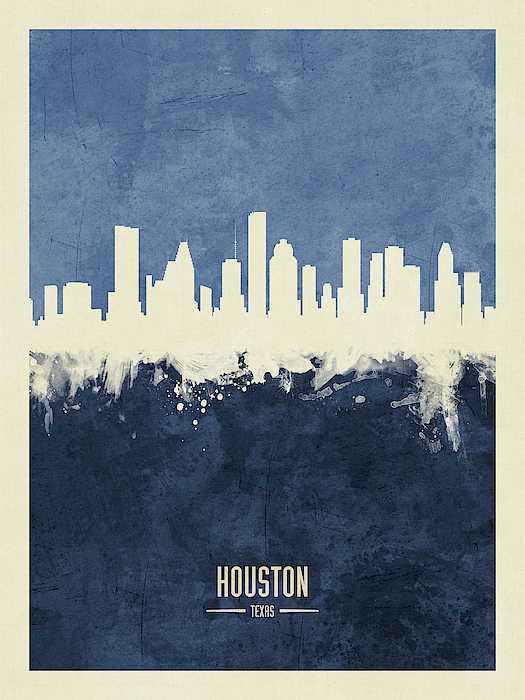 Houston Texas Skyline Tote Bag by Michael Tompsett - Pixels