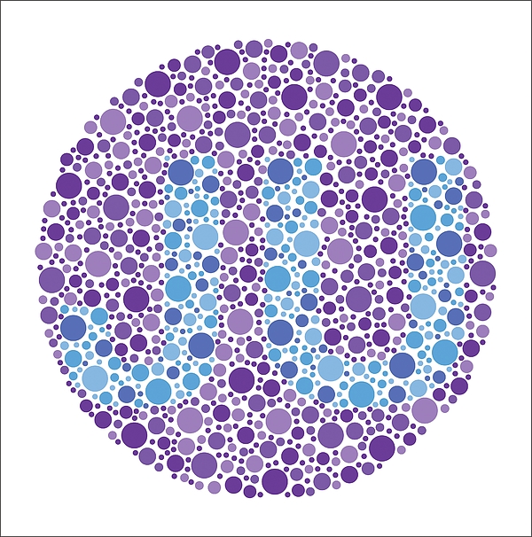 Colour Blindness Test Chart Greeting Card by Chongqing Tumi Technology ...