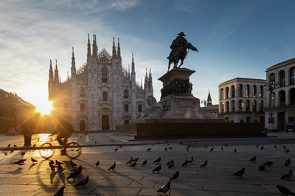 Italy, Lombardy, Milano District, Milan, Piazza Duomo, Milan Cathedral,  Cathedral Square #3 Jigsaw Puzzle by Massimo Ripani - eStock Photo Decor -  Website