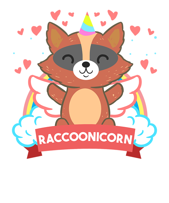 Raccoonicorn Raccoon Racoon Unicorn Trash Panda Canvas Print