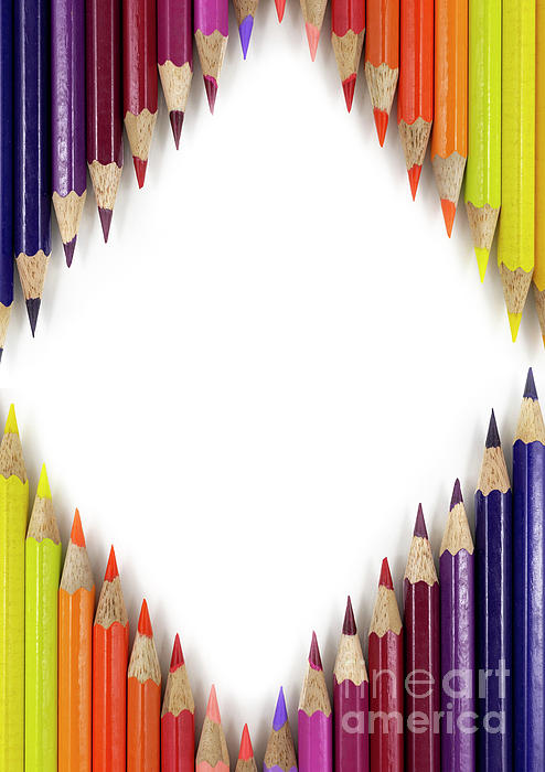 Colored pencils in white background #1 Spiral Notebook by Bianca Kida -  Fine Art America