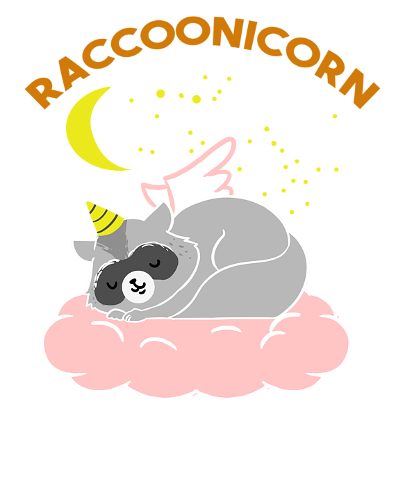 Raccoonicorn Raccoon Racoon Unicorn Trash Panda Canvas Print