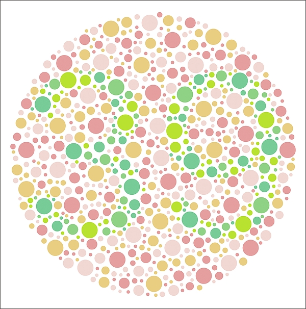 Colour Blindness Test Chart Greeting Card by Chongqing Tumi Technology ...