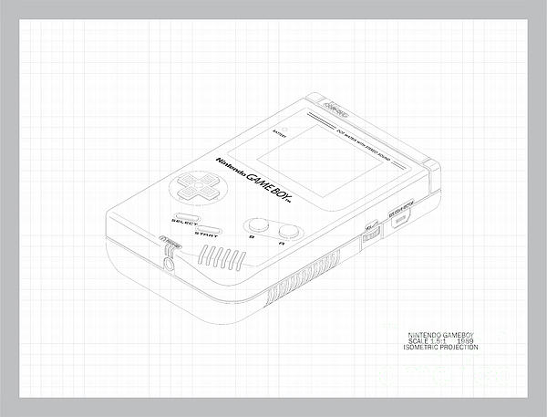 Nintendo Game Boy Dimensions & Drawings