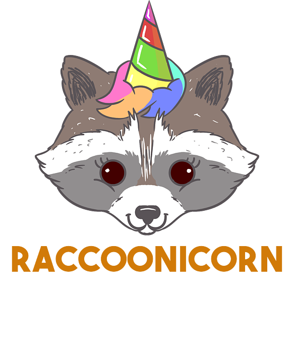 Raccoonicorn Raccoon Racoon Unicorn Trash Panda Canvas Print