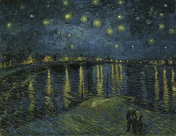 Detail of The Starry Night Jigsaw Puzzle by Vincent Van Gogh - Pixels