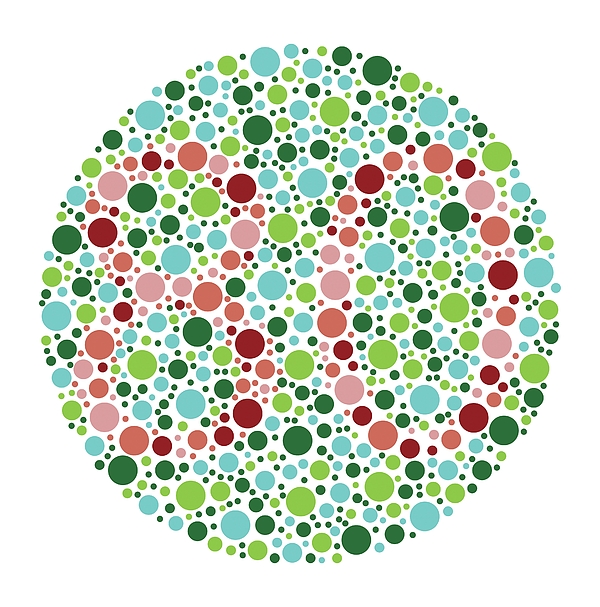 Colour Blindness Test Chart Greeting Card by Chongqing Tumi Technology ...