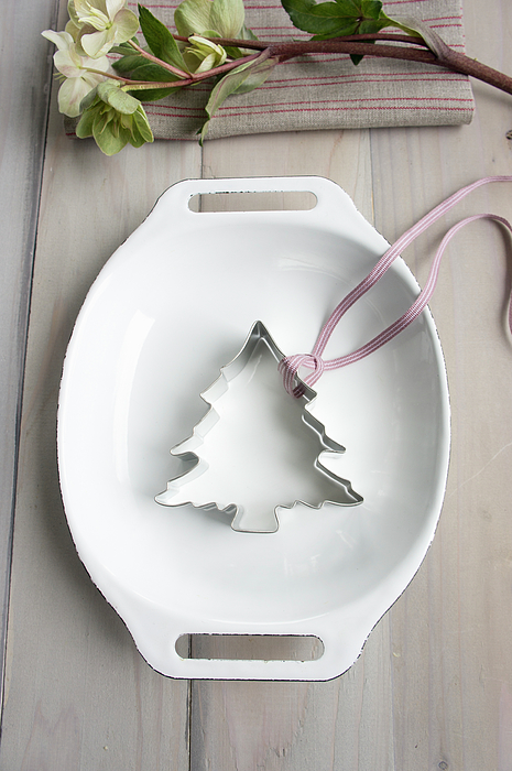https://images.fineartamerica.com/images/artworkimages/medium/2/a-christmas-tree-cutter-and-a-ribbon-in-an-enamel-baking-dish-martina-schindler.jpg