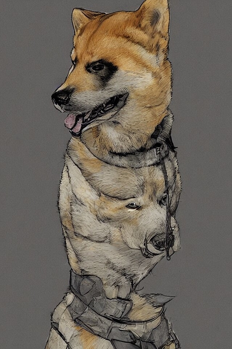 A Portrait Of A Shiba Inu In The Style Ornament by Stable Diffusion - Fine  Art America