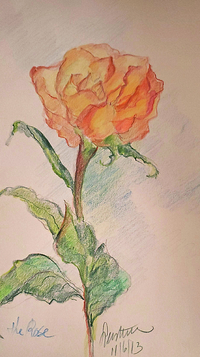 A Single Rose in Prisma Colored Pencils Spiral Notebook by Sulastri  Linville - Fine Art America