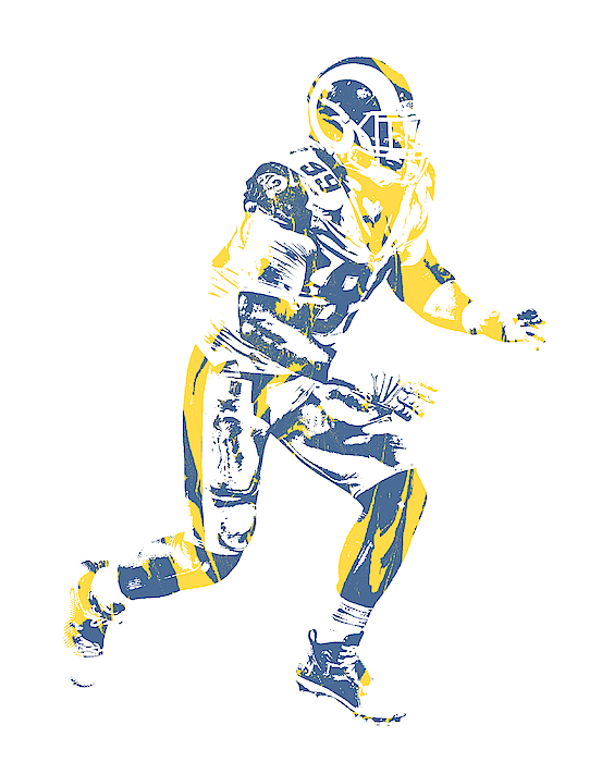 Aaron Donald Los Angeles Rams Strokes Pixel Art 1 Tank Top by Joe Hamilton  - Pixels