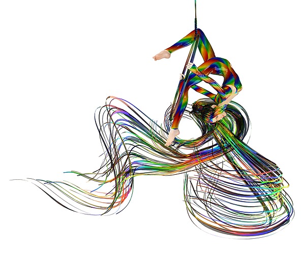 Aerial Hoop Dancing Ribbons Of Hair Png Digital Art
