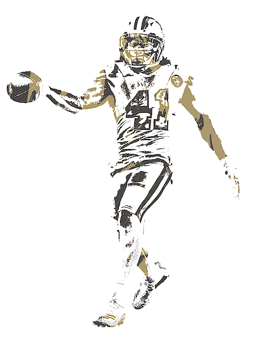 Youth Alvin Kamara Heathered Gray New Orleans Saints Pixel Player 2.0 T- Shirt