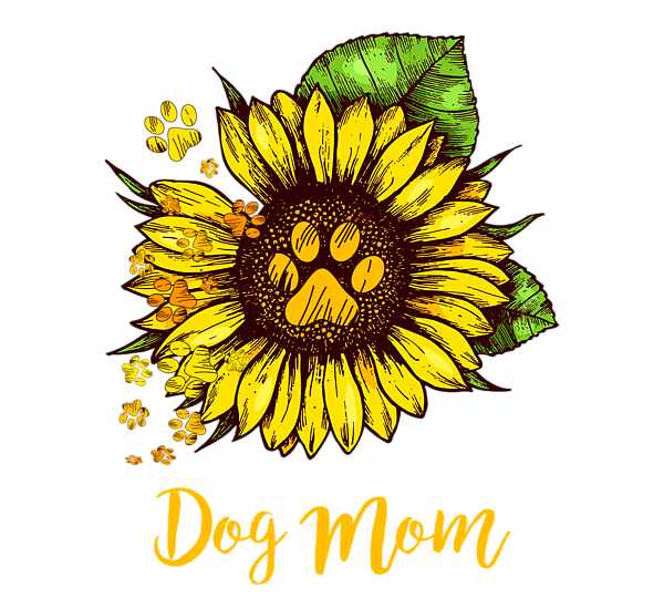 dog mom sunflower