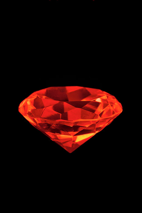 Artificial Diamond Lit With Red Light iPhone 12 Case by Nicholas Rigg -  