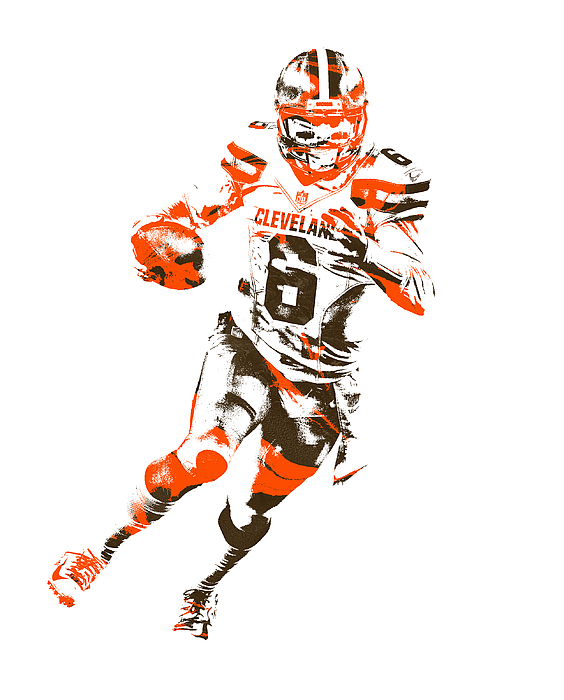 Baker Mayfield Cleveland Browns Abstract Art 3 Ringer T-Shirt by Joe  Hamilton - Pixels