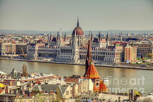 Stefano Senise - Budapest Panorama - Parliament On Danube River