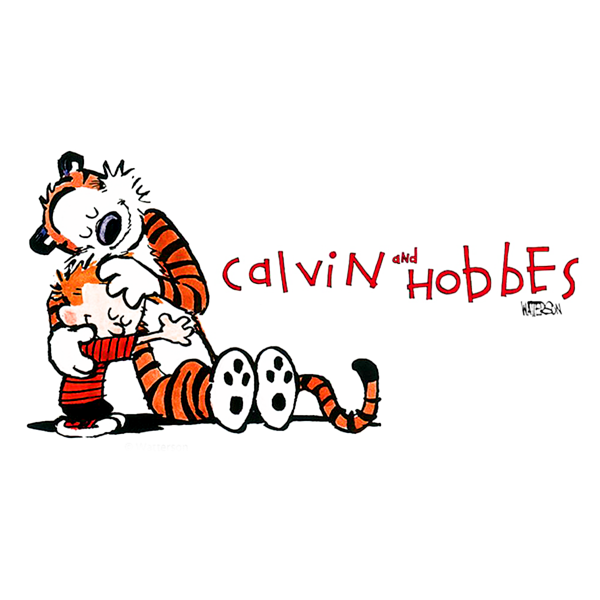 Calvin and Hobbes Love Hug Greeting Card for Sale by Rangga Aitim