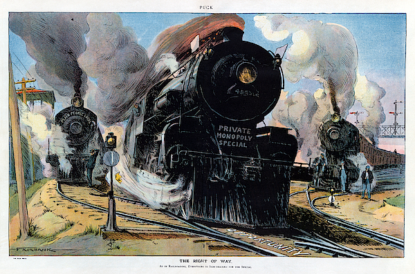 Cartoon Railroad 1910 Jigsaw Puzzle