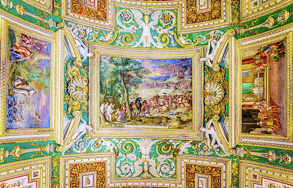 Ceiling Paintings In Vatican Museum Tote Bag