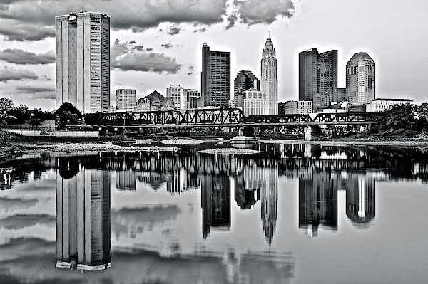 Frozen in Time Fine Art Photography - Charcoal Columbus Mirror Image