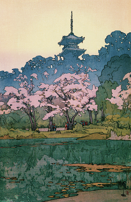 Cherry Blossom Sakura garden in the city - AI Generated Artwork
