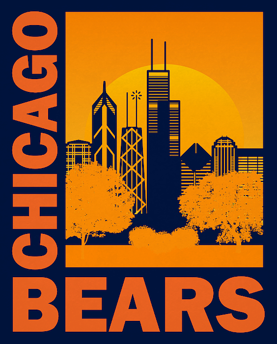 Chicago Bears Vintage Program 5 Tapestry